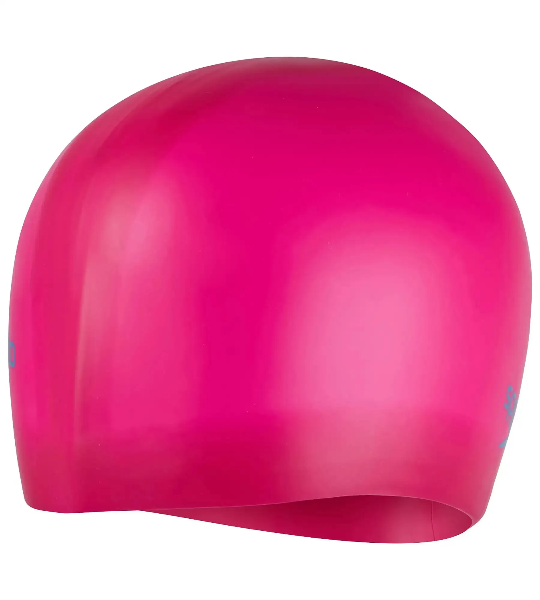 Unisex Junior Long Hair Swim Caps - Pink & Blue