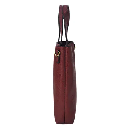 Wine Faux Leather NGIL Bucket Handbag